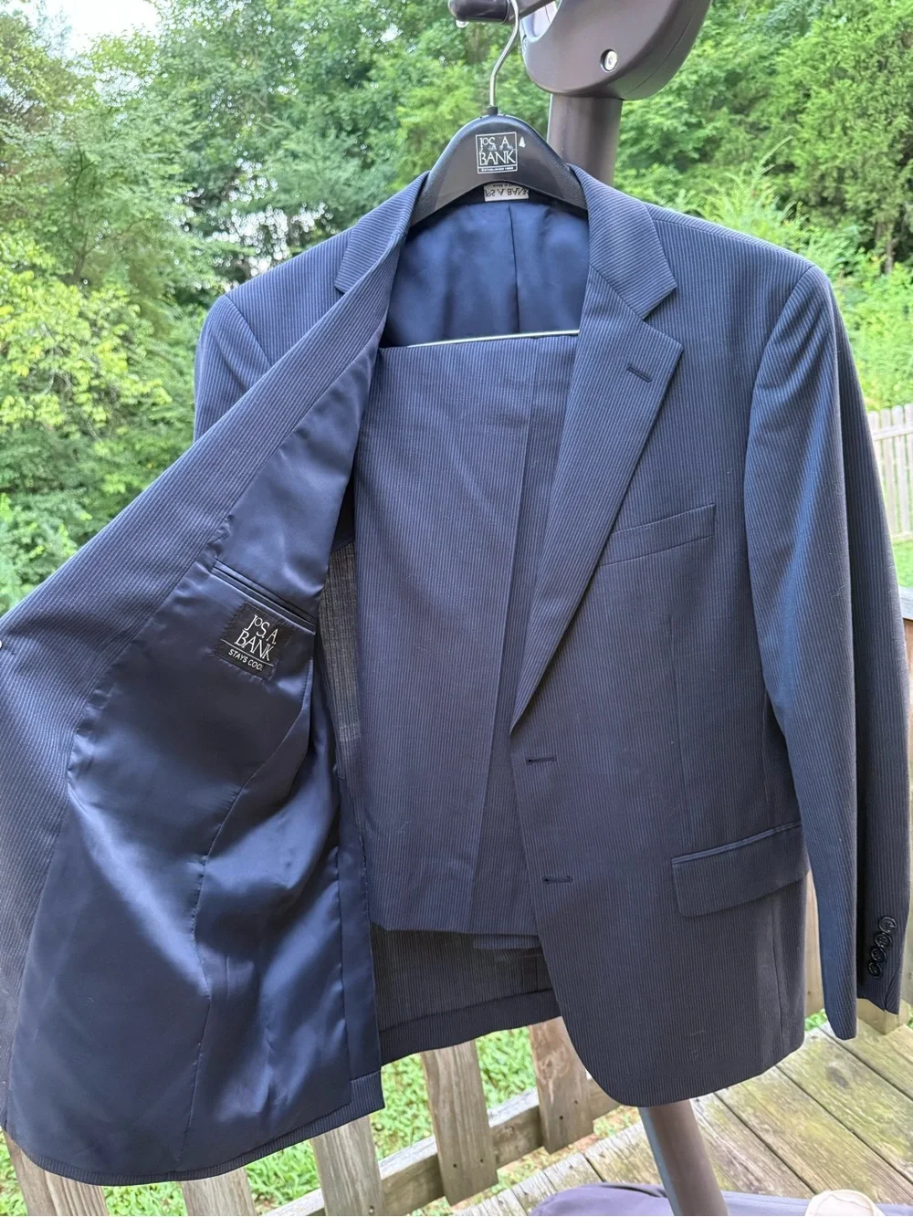 Jos.A.Bank Navy Pinstripe Suit